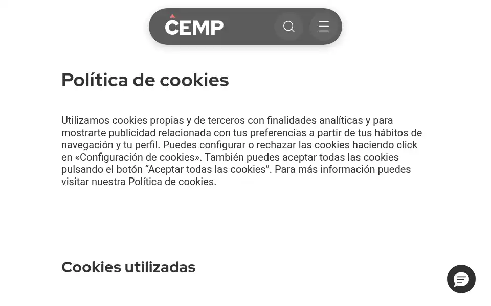 Screenshot of cemp.es