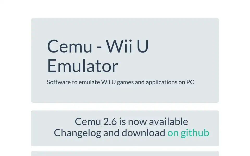 Screenshot of cemu.info