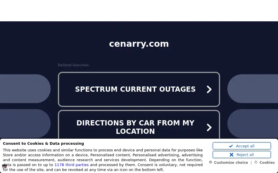 Screenshot of cenarry.com