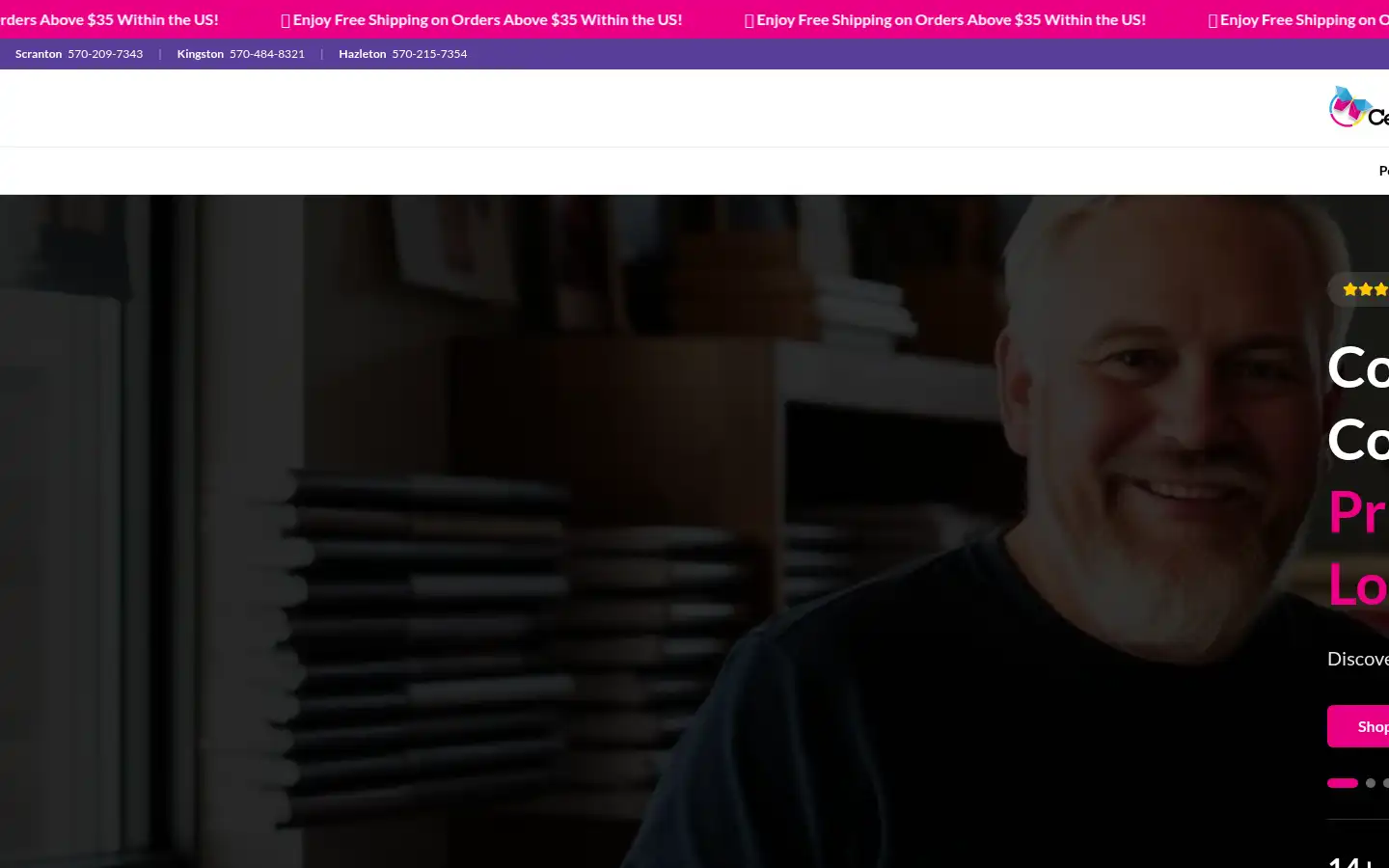 Screenshot of centercityprint.com