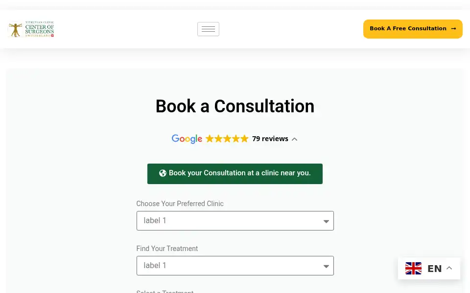 Screenshot of centerofsurgeons.com