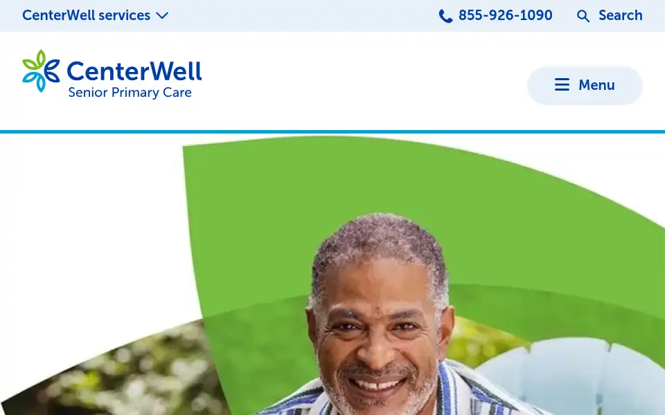 Screenshot of centerwellprimarycare.com