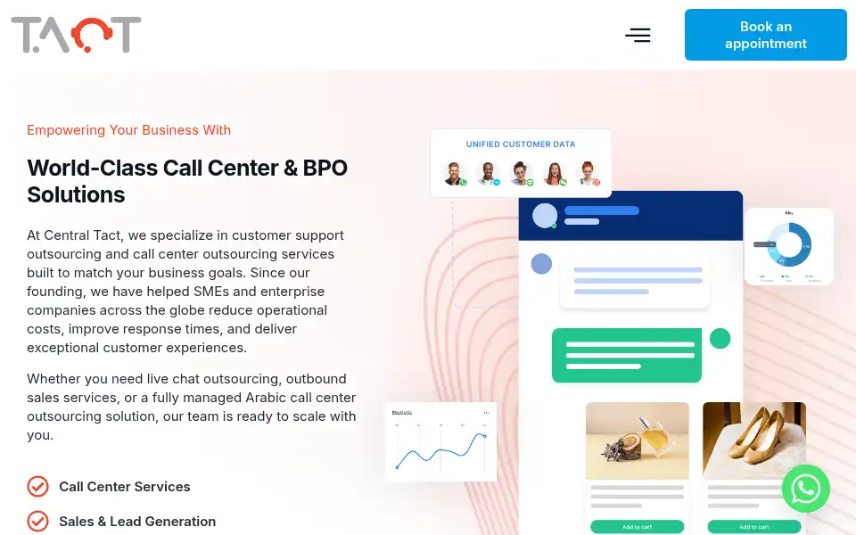 Screenshot of central-tact.com