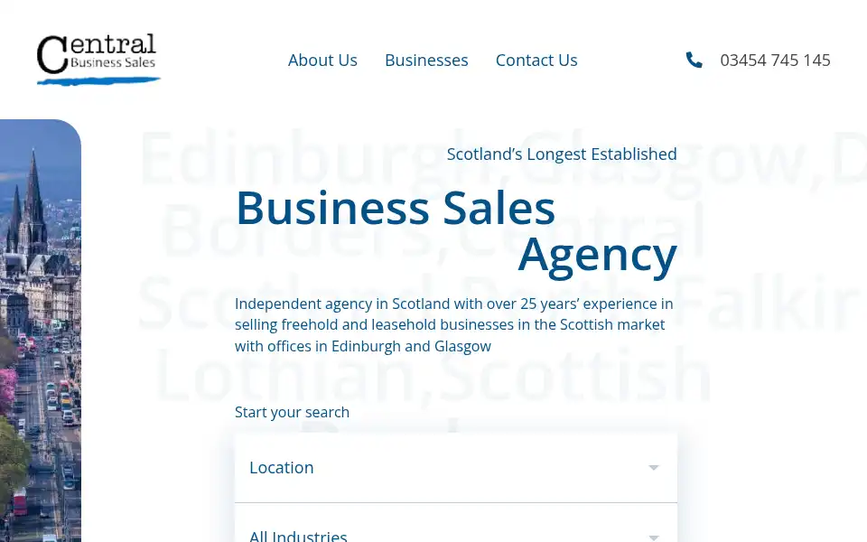 Screenshot of centralbusinesssales.co.uk