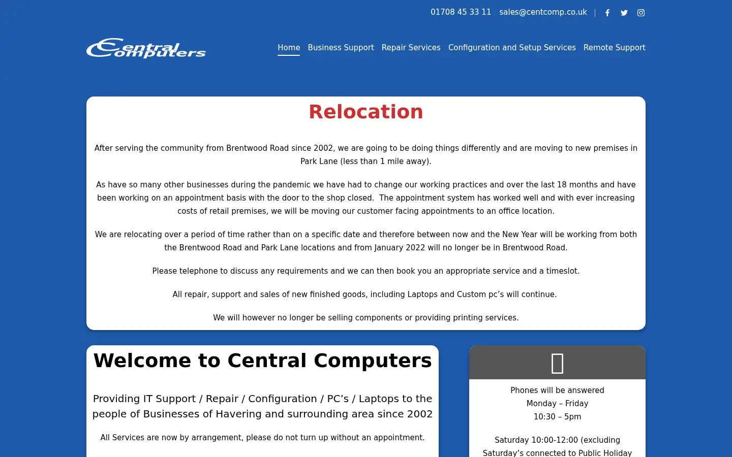 Screenshot of centralcomputersuk.com