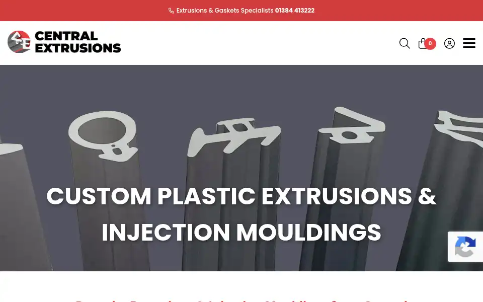 Screenshot of centralextrusions.co.uk