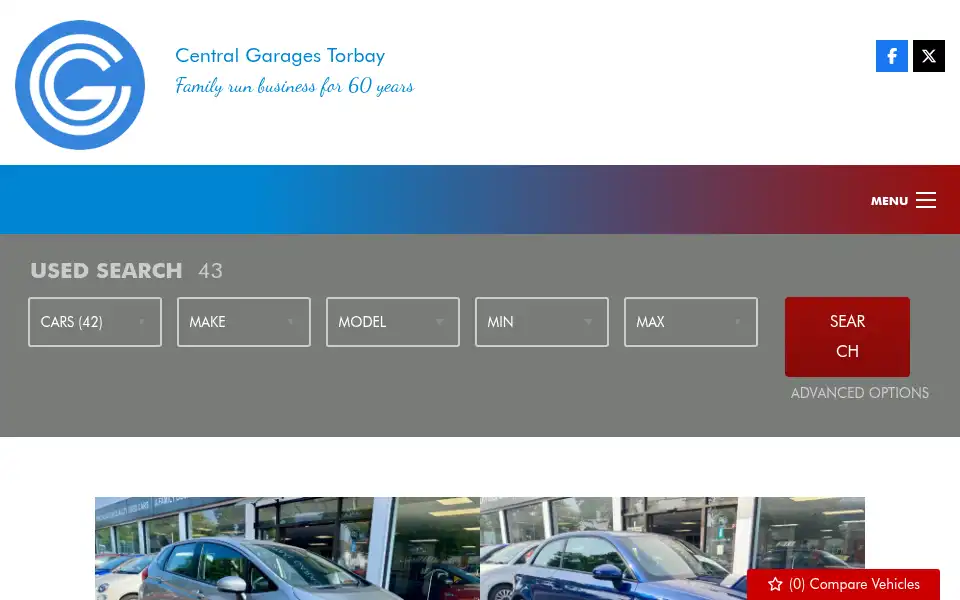 Screenshot of centralgarages.co.uk