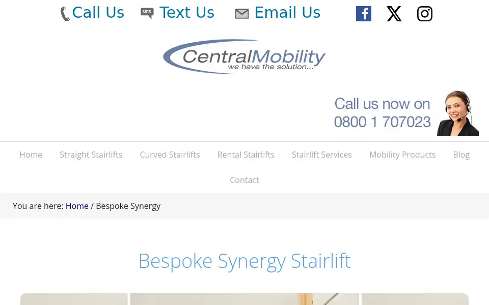 Screenshot of centralmobility.co.uk