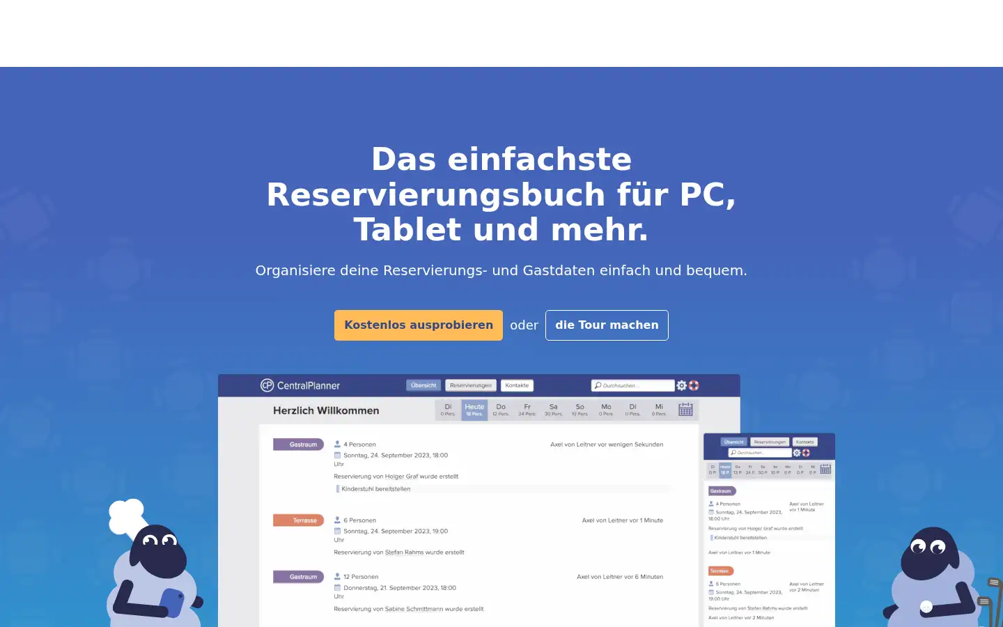 Screenshot of centralplanner.de