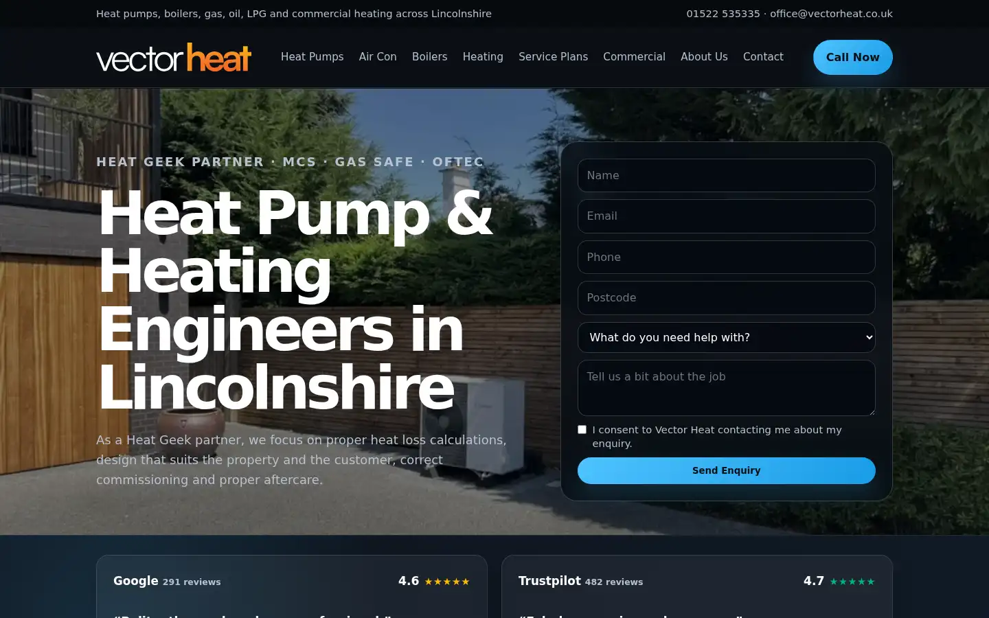 Screenshot of centralplumbers.co.uk
