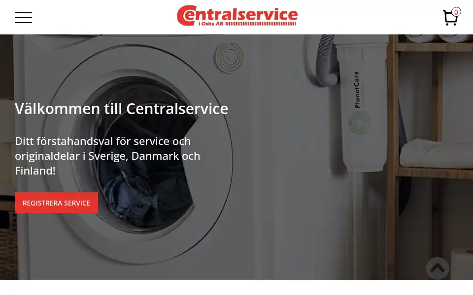 Screenshot of centralservice.se