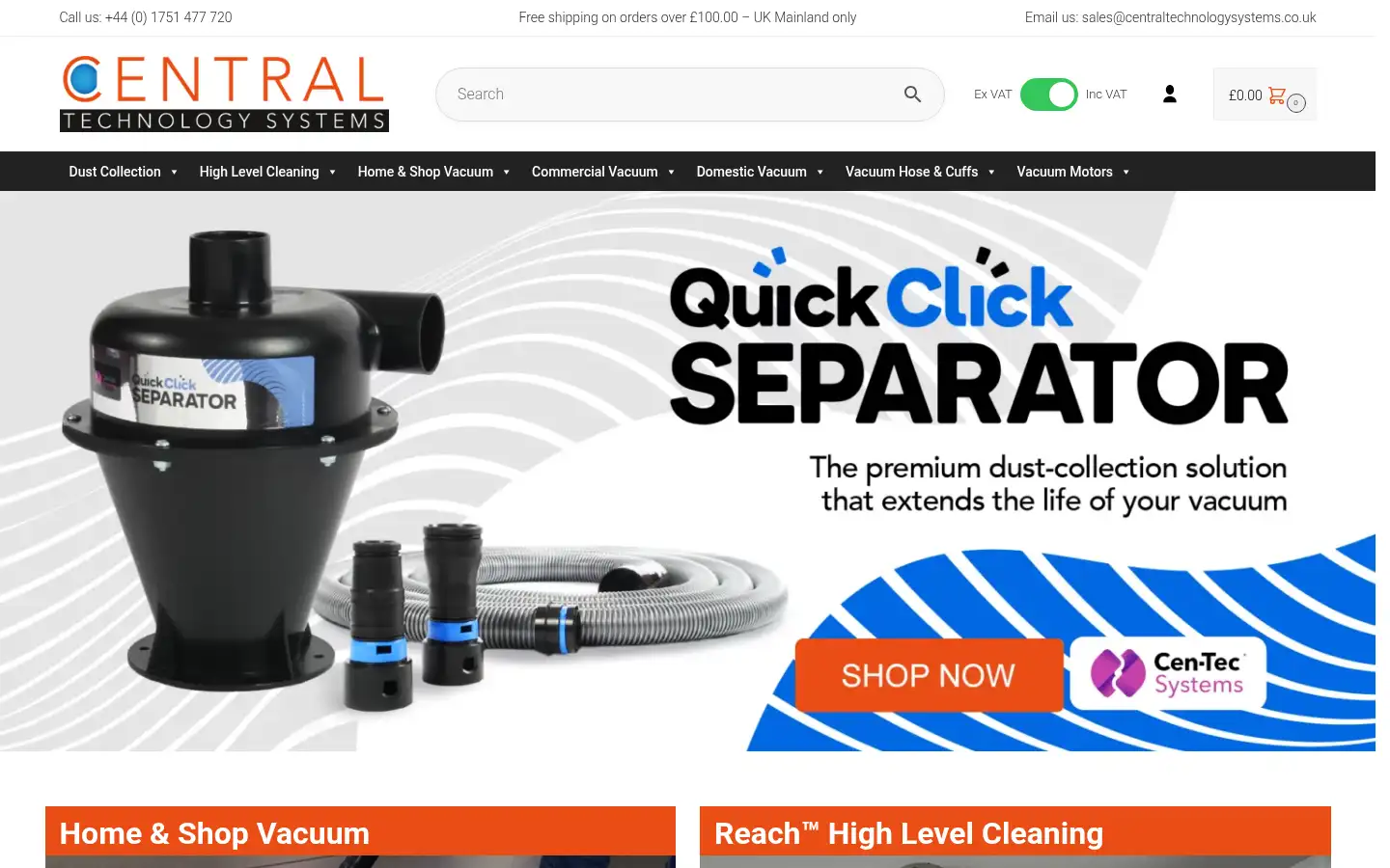 Screenshot of centraltechnologysystems.co.uk