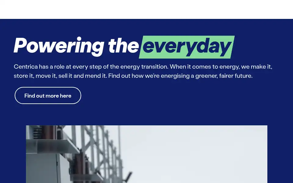 Screenshot of centrica.com