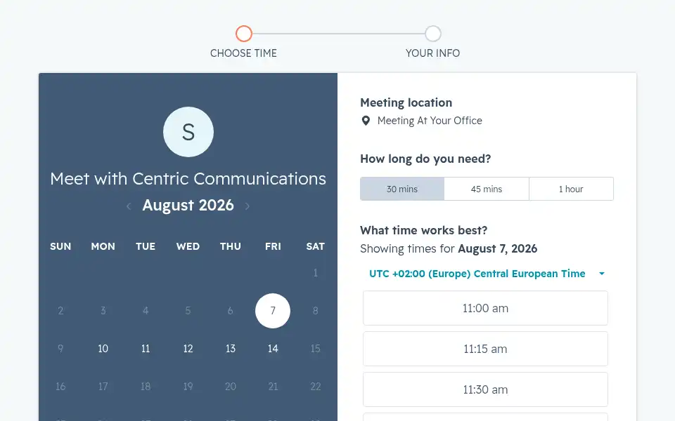 Screenshot of centriccommunications.co.uk