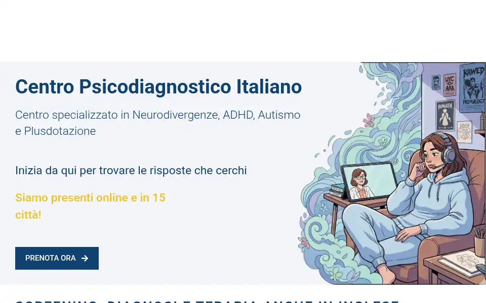 Screenshot of centropsicodiagnosticoitaliano.it