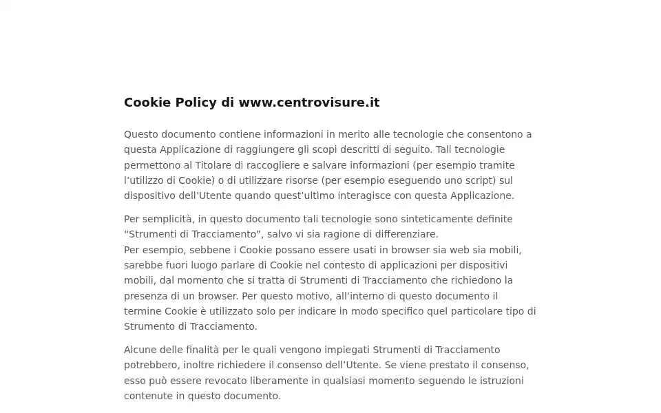 Screenshot of centrovisure.it
