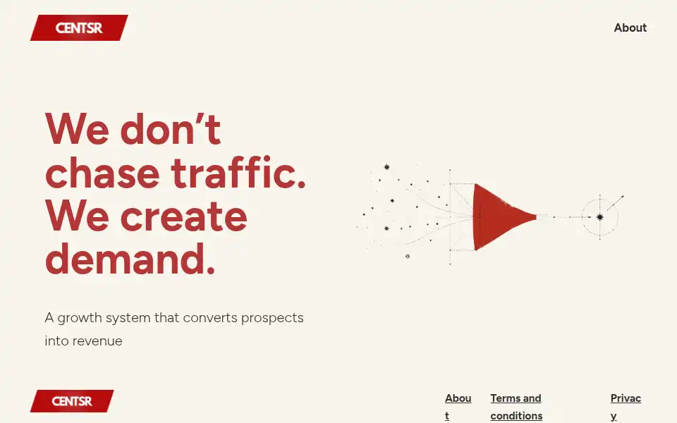 Screenshot of centsr.com