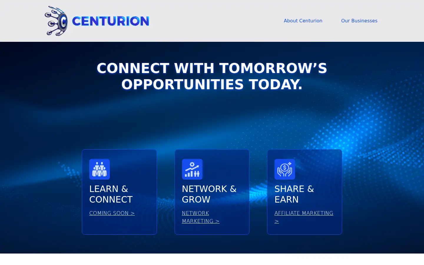 Screenshot of centuriongm.com