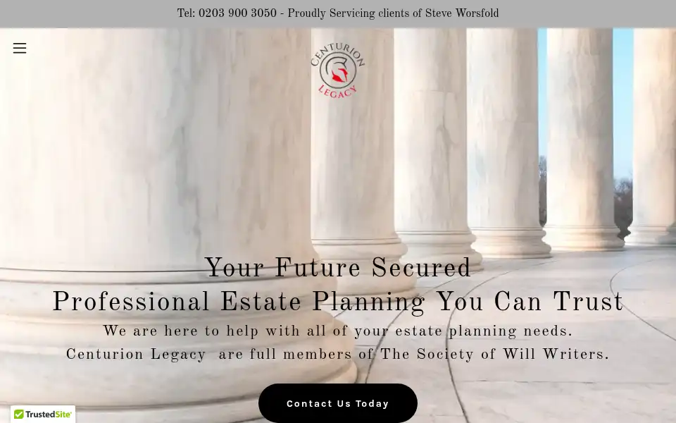 Screenshot of centurionlegacy.co.uk