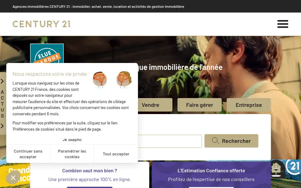 Screenshot of century21.fr