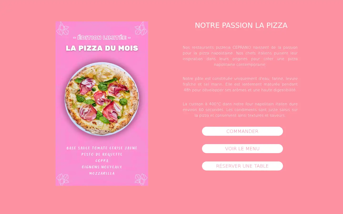 Screenshot of cepranopizza.com