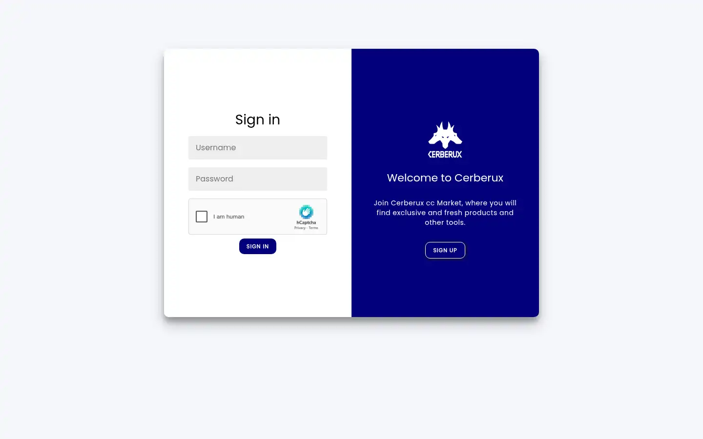 Screenshot of cerberuxclub.store