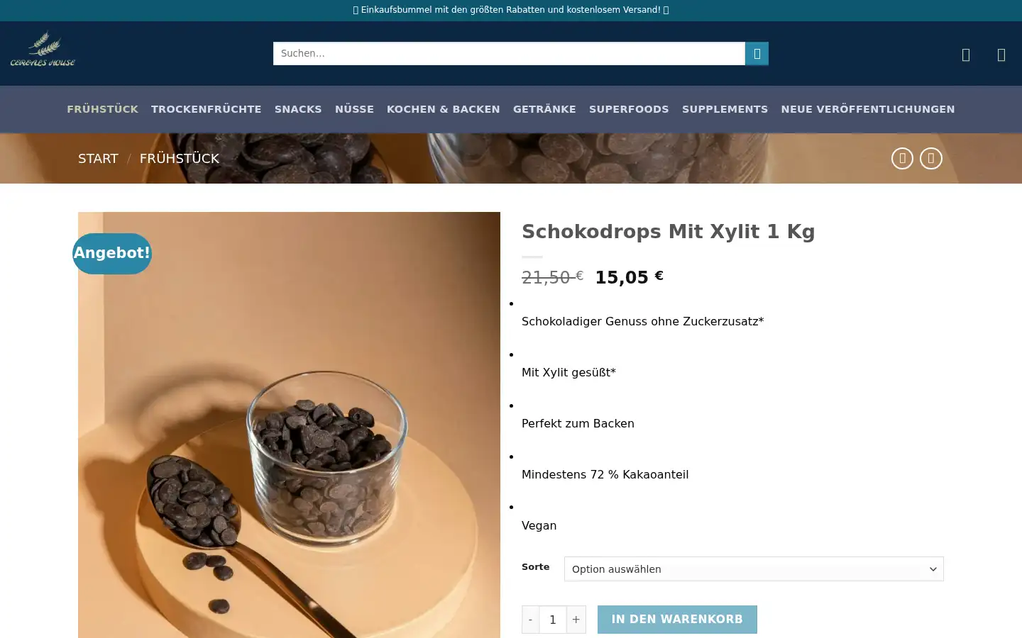 Screenshot of cerealshouse.com