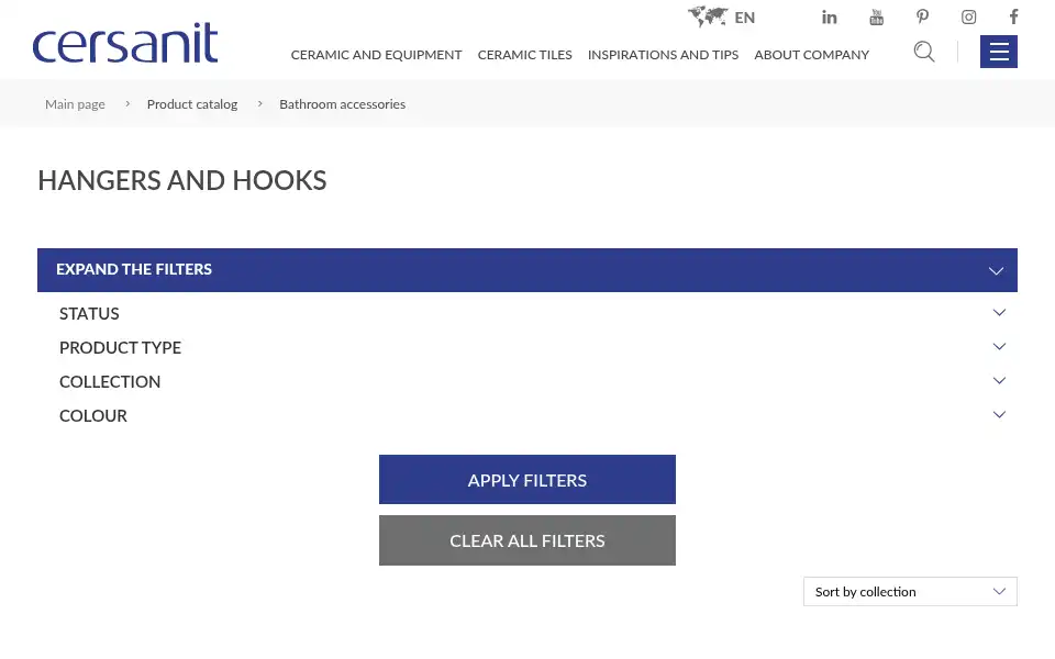Screenshot of cersanit.com