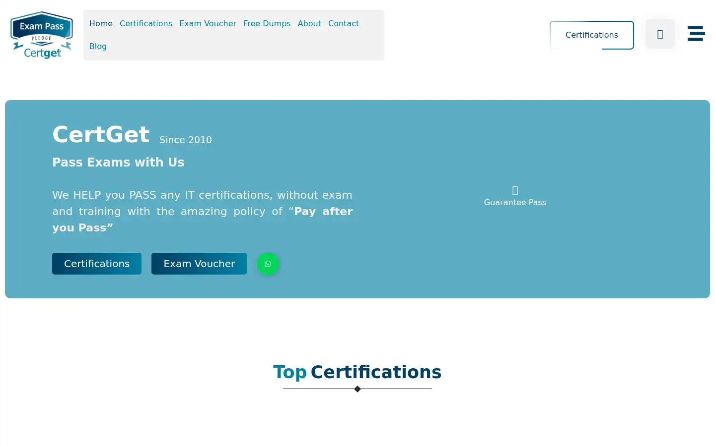 Screenshot of certget.com