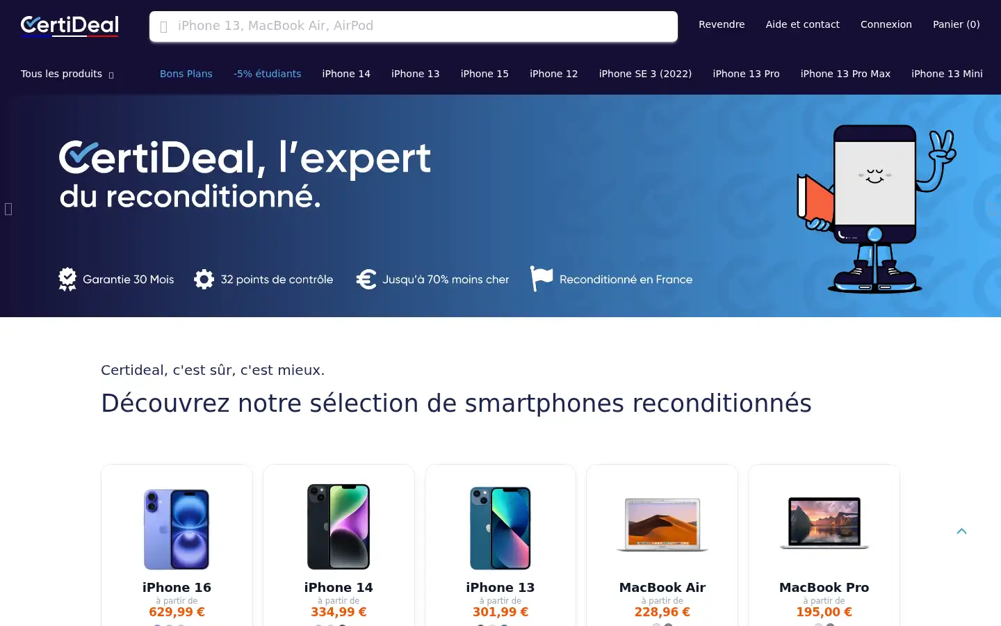 Screenshot of certideal.com