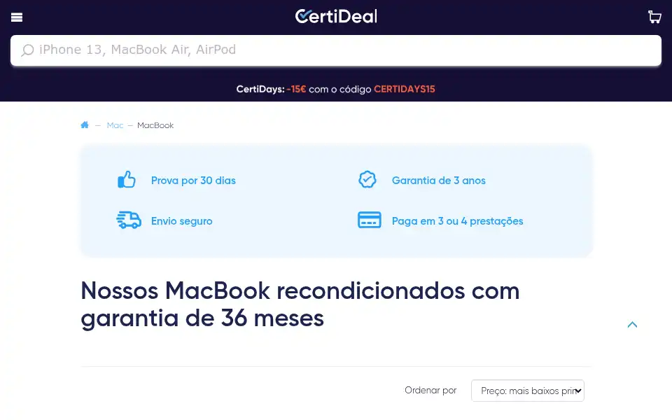 Screenshot of certideal.pt