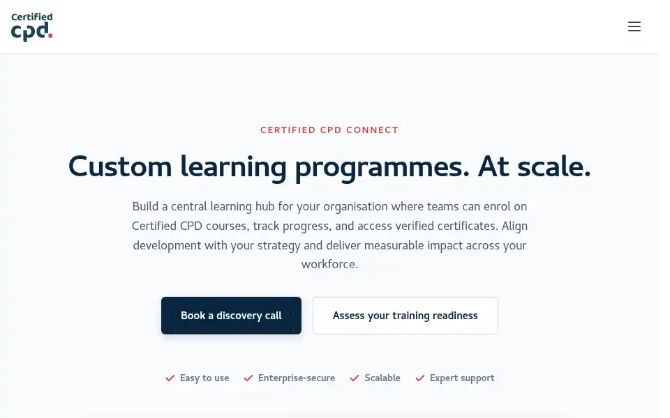 Screenshot of certifiedcpd.com