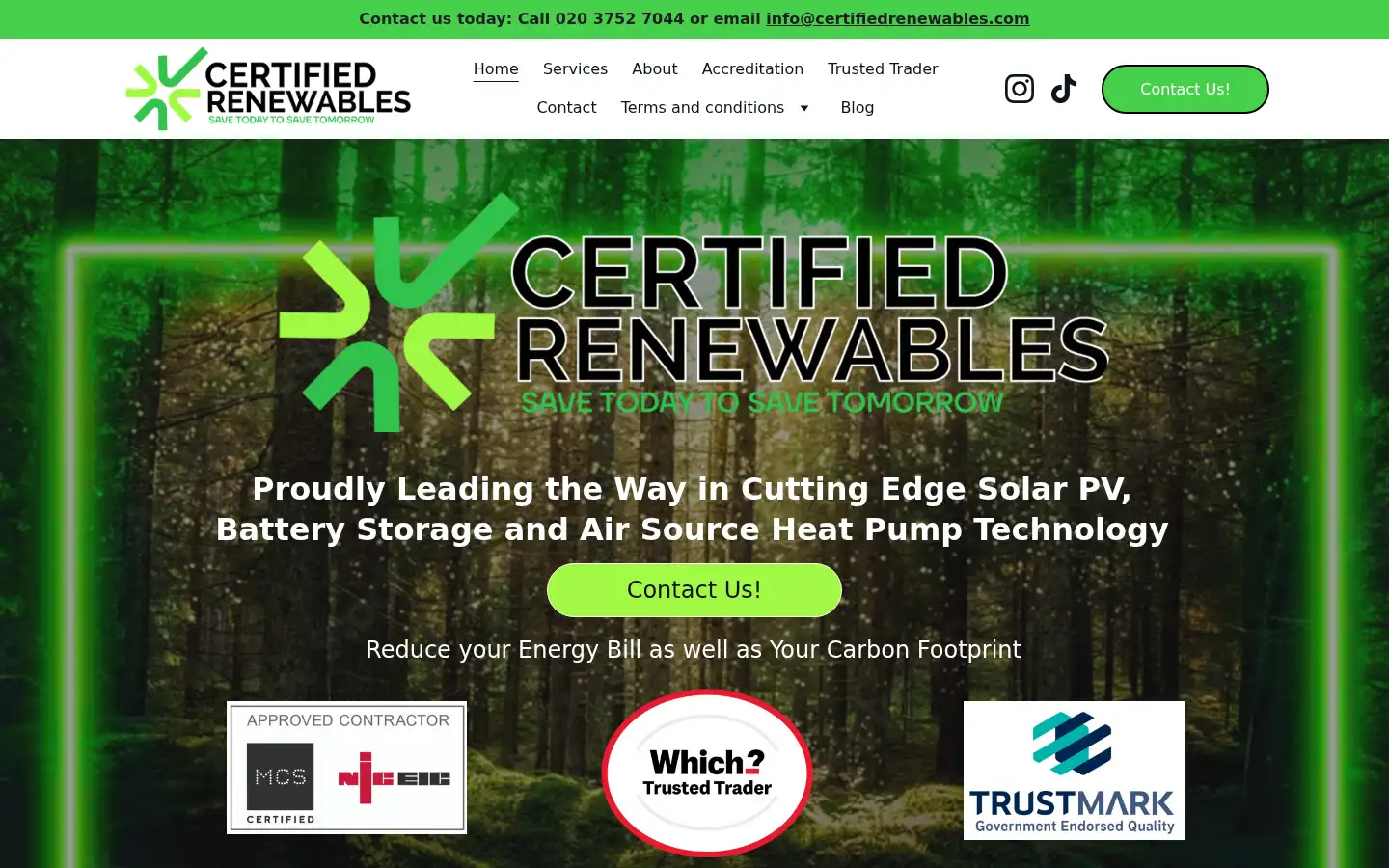Screenshot of certifiedrenewables.com