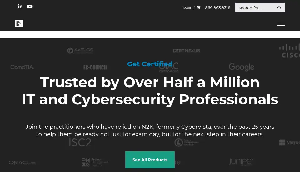 Screenshot of certify.cybervista.net