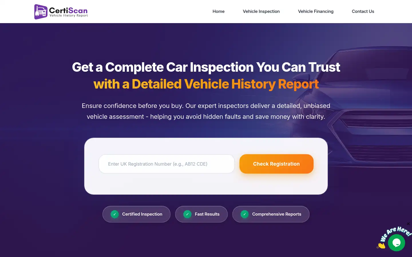 Screenshot of certiscan.co.uk