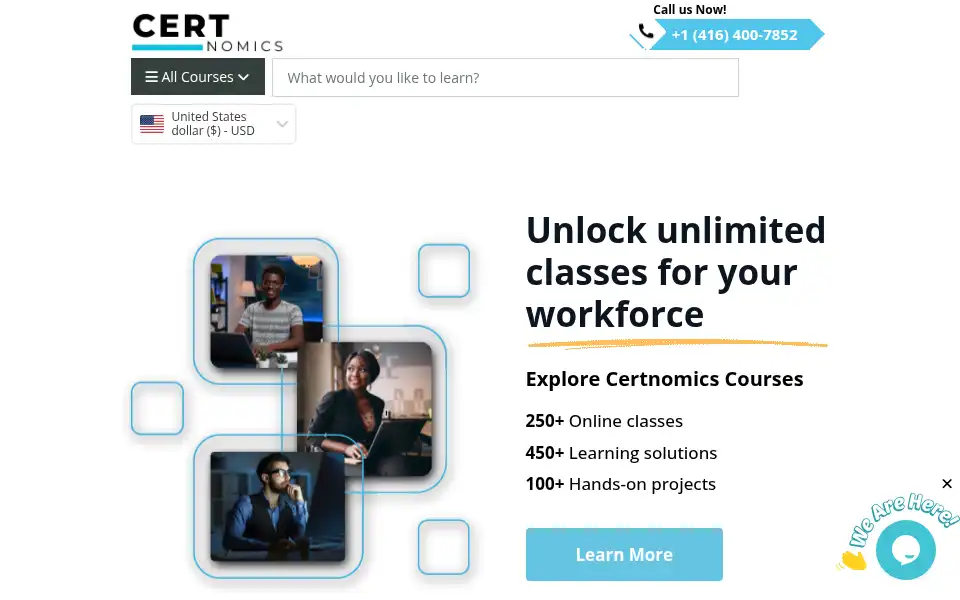 Screenshot of certnomics.com