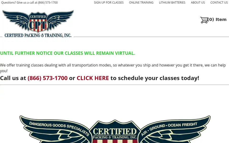 Screenshot of certpack.com