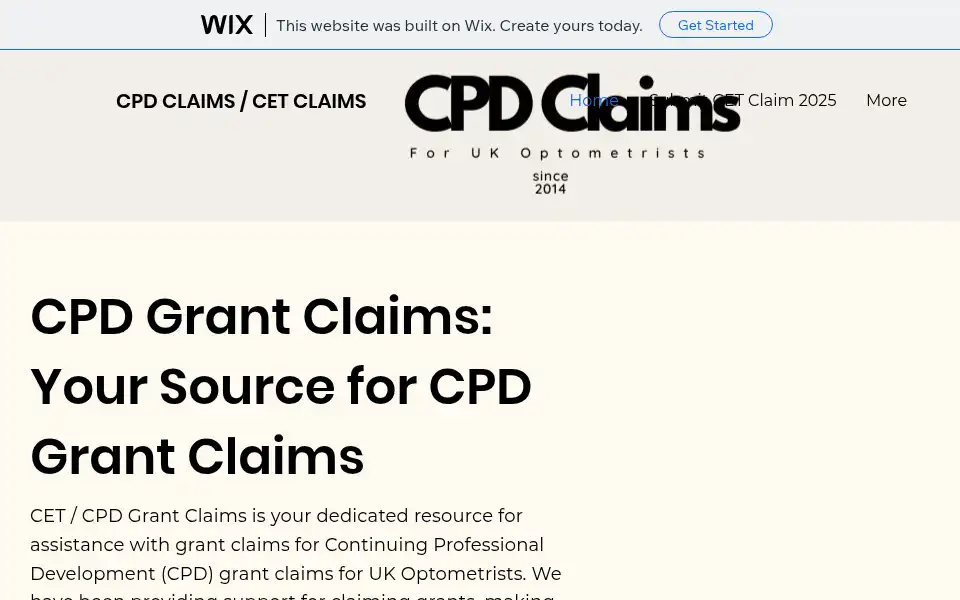 Screenshot of cetclaims.co.uk