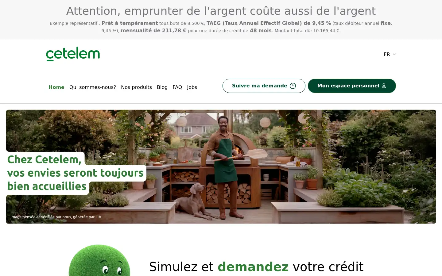 Screenshot of cetelem.be