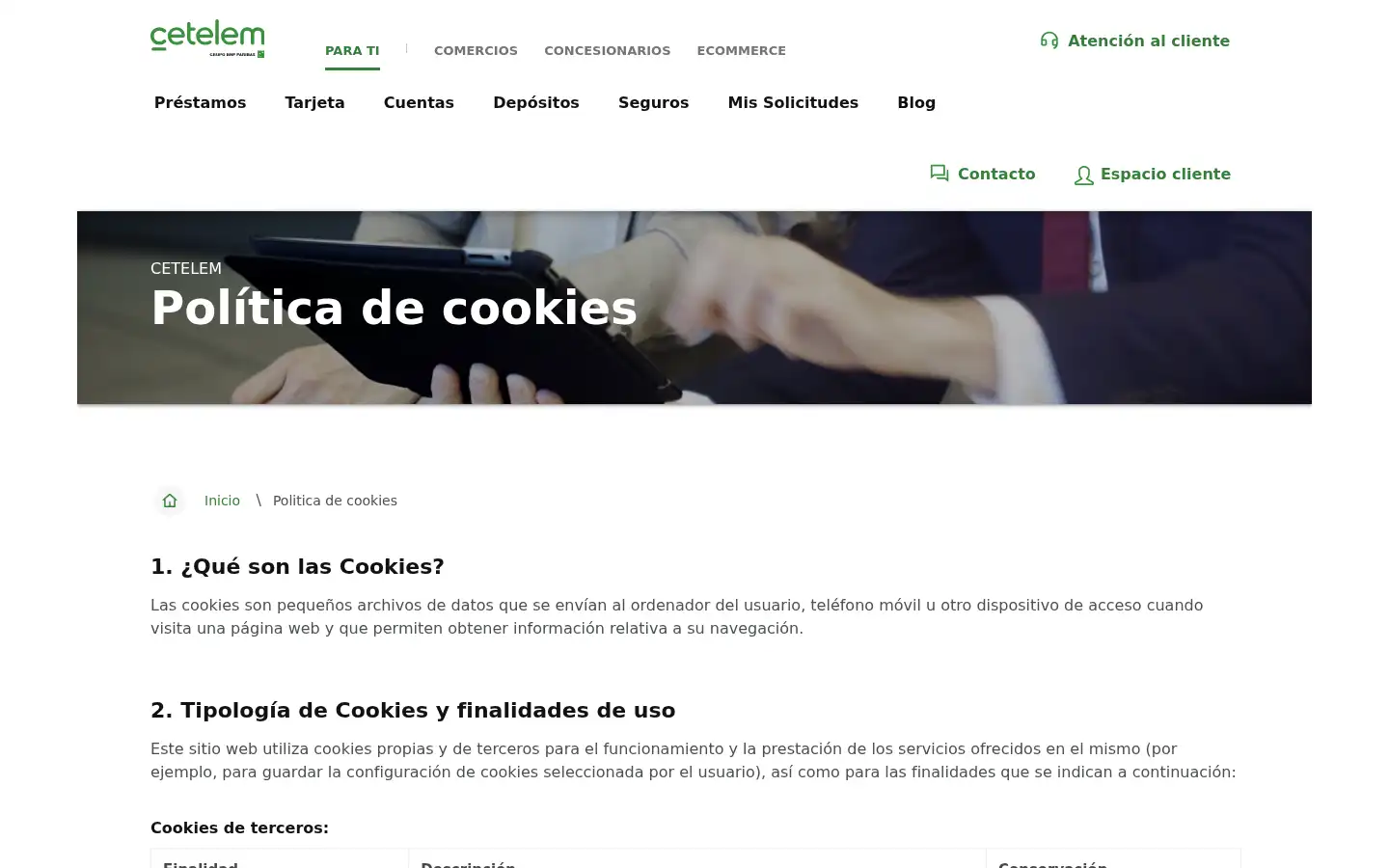 Screenshot of cetelem.es