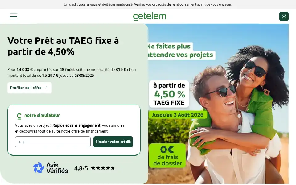 Screenshot of cetelem.fr