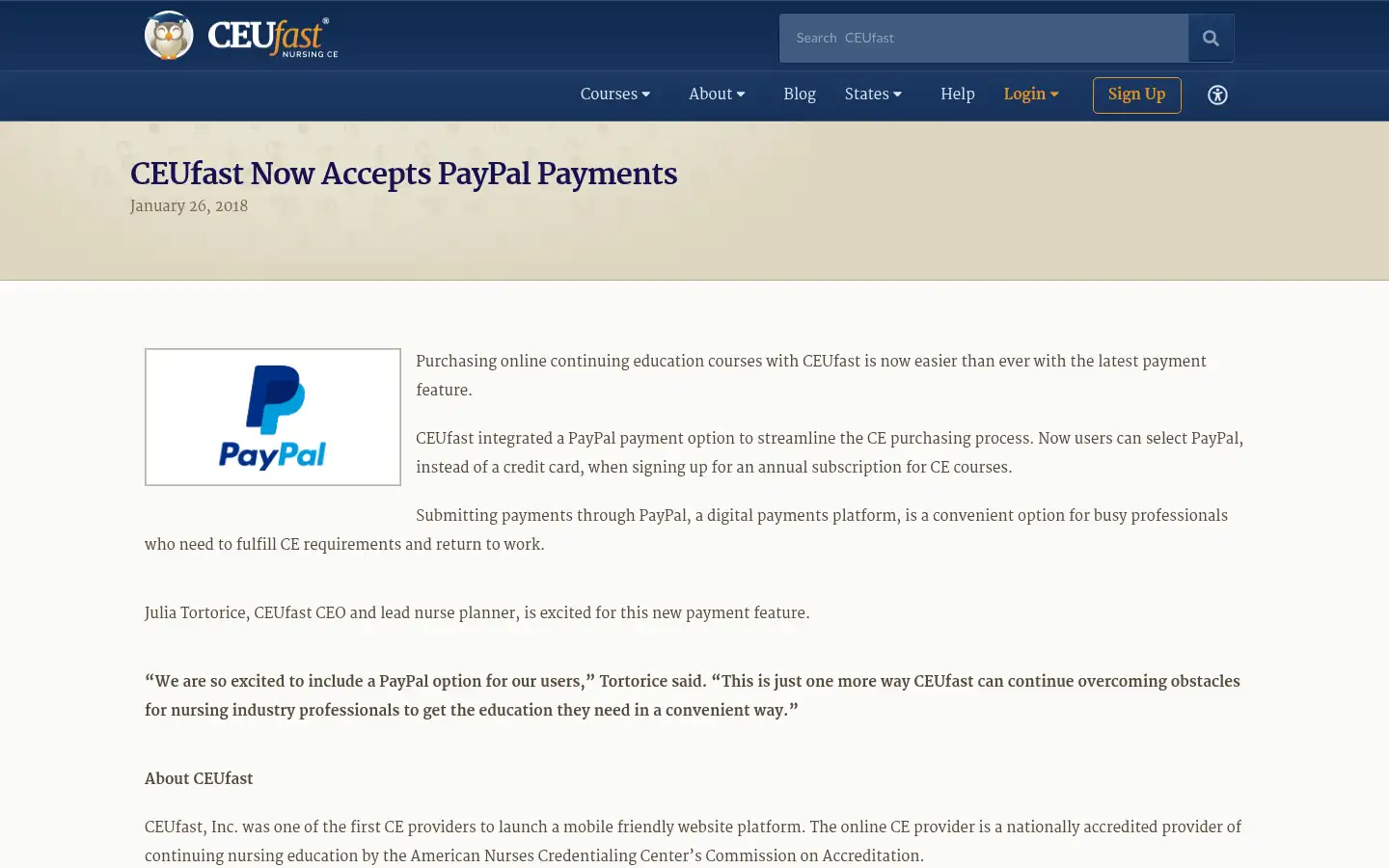 Screenshot of ceufast.com