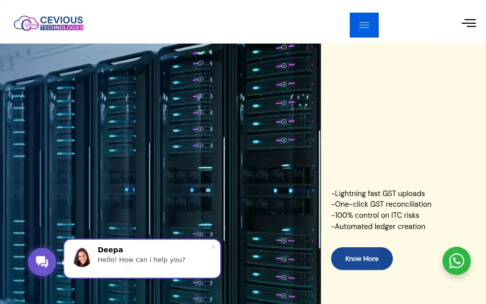 Screenshot of cevious.com
