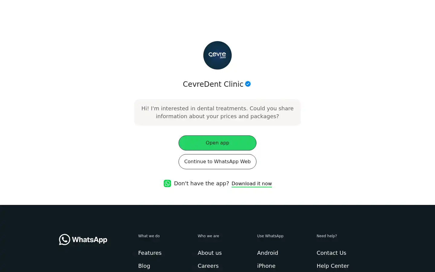 Screenshot of cevredent.com