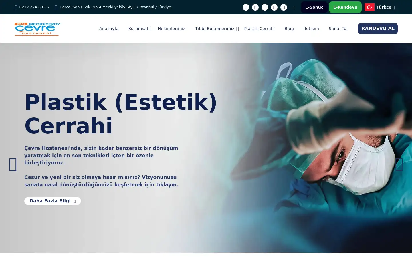Screenshot of cevrehastanesi.com.tr