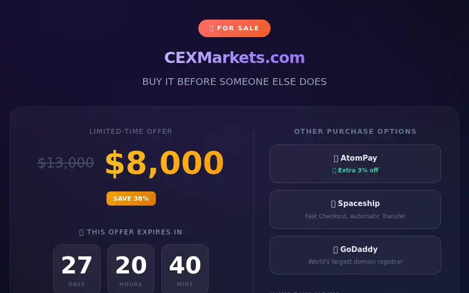 Screenshot of cexmarkets.com