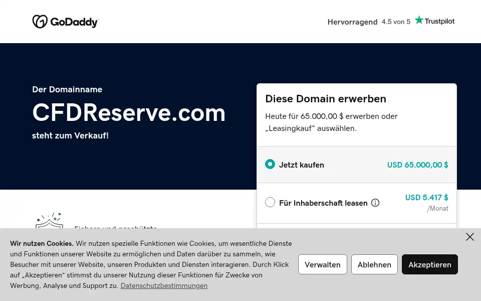 Screenshot of cfdreserve.com