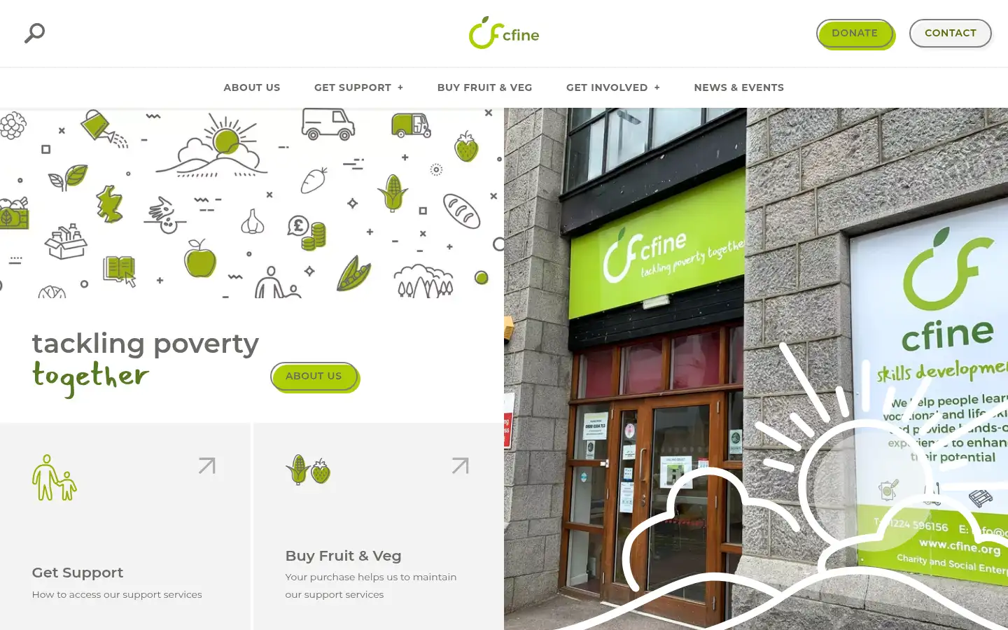 Screenshot of cfine.org