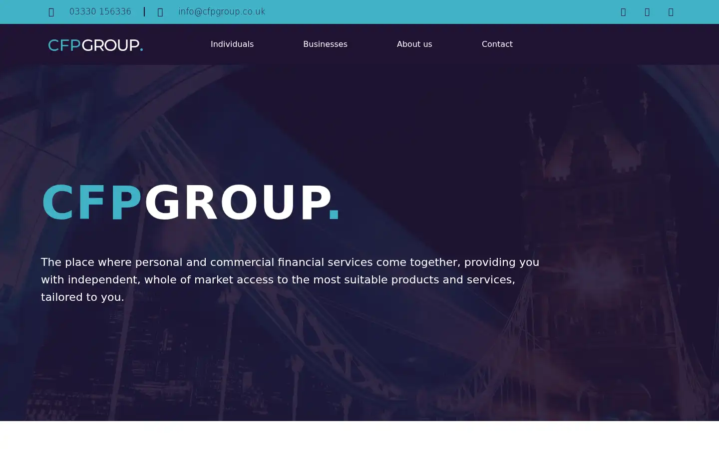 Screenshot of cfpgroup.co.uk