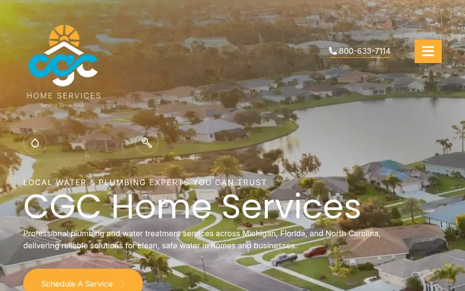 Screenshot of cgcwater.com
